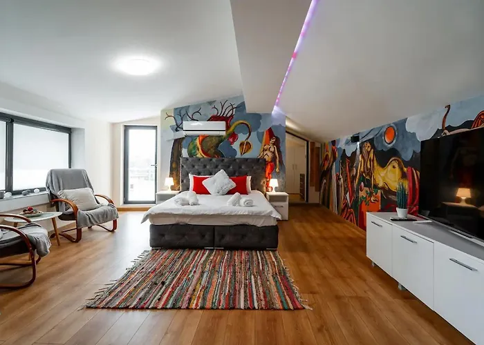 Artistic Loft Panoramic View Top Center Plovdiv