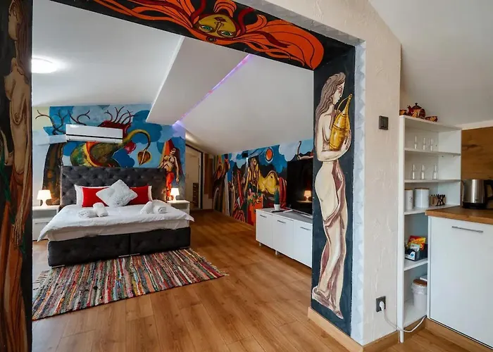 公寓 Artistic Loft Panoramic View Top Center 普罗夫迪夫